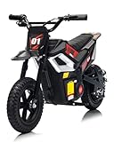 Electric Dirt Bike for Kids 10-12 Years, 350W Motor 14MPH Off-Road Motorcycle, 12