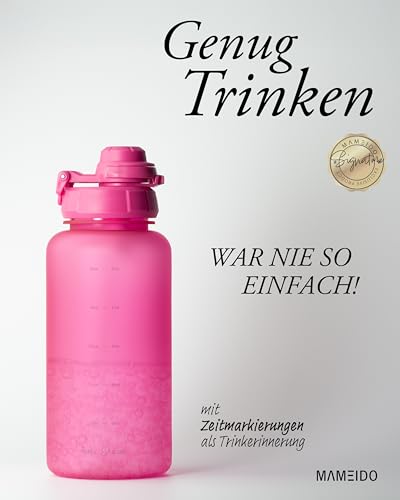 MAMEIDO Trinkflasche mit Strohhalm 1 l (Glow Couture) – Ansicht 2