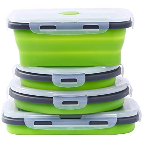 KUON Faltbare Silikon Aufbewahrung Container Cover