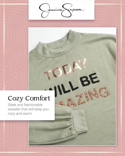 Jessica Simpson Girls' Blouse - Cozy Comfort Casual Button Down Shirt - Cute Long Sleeve Shirt for Girls (7-16)3