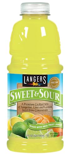 Langers Sweet and Sour Cocktail Mix, Made with Real Fruit Juice, 32 Fl Oz (Pack of 1)