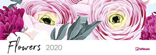 Preisvergleich Produktbild Flowers 2020 - Tischquerkalender - Tischkalender - Terminplaner - 29,7x10,5cm