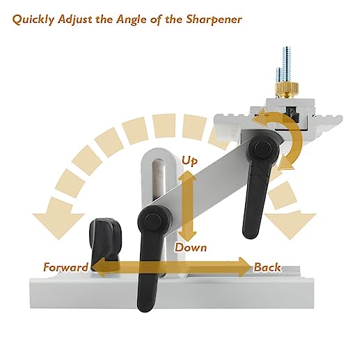 O’skool Schärfvorrichtung für Stechbeitel, geeignet für 6-Zoll- oder 8-Zoll-Tischschleifmaschinen und Werkzeugauflage-Schleifvorrichtung