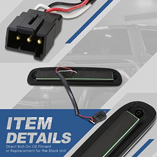 Image of Auto Dynasty LED Third Brake Light for 93-16 Ranger Explorer Sport Trac | 3rd Brake Light for 93-16 Ranger Sport Trac B-Series F-250 F-350 Super Duty, High Mount Stop Light Cargo Lamp, Black Housing