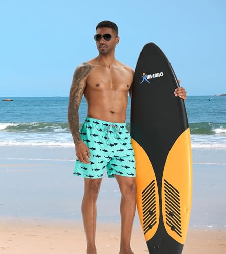 Image of APTRO Men's Swim Trunks with Compression Liner 5 Inch Bathing Suit Beach Swimsuits