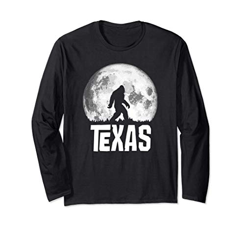 Texas Bigfoot Vintage Full Moon Retro Squatch