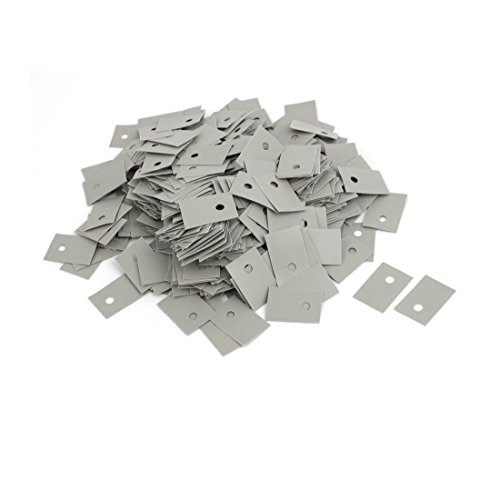 uxcell 1000 Pcs Silicone Thermal Heatsink Insulator Pads 19mmx13mmx0.3mm Gray for TO-220