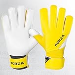 FORZA Club Goalkeeper Gloves [7 Sizes] - Adult & Kids Goalkeeping Gloves (Yellow, Size 5 (8-9 Years))
