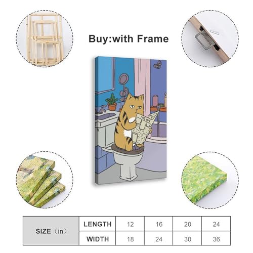 Chat lisant un journal sur toile pour sublimer un mur vide