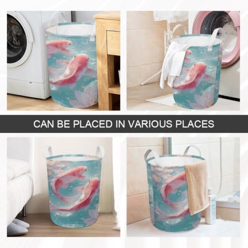 Panier à linge pliable bleu clair et rose gain de place pour studio