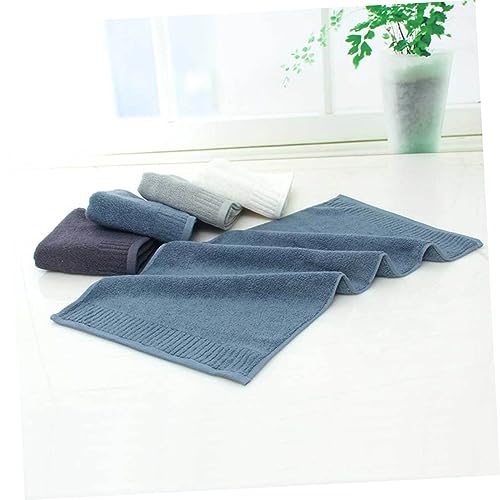 Serviette de toilette pur coton épaisse grise avec accessoires de salle de bain assortis - 4
