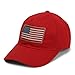 Patriot Series American Flag Hat 6-Panel Unstrutcuted American Flag Dad Cap (Red)