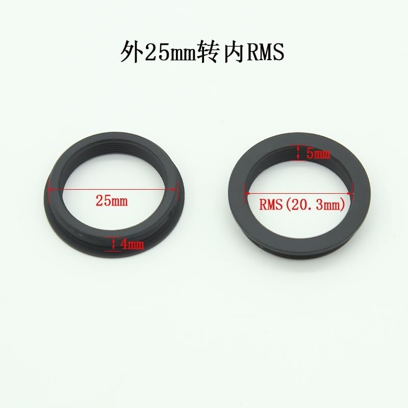 Microscope M25/M26/M27/M42 RMS Thread Adapter Rings Objective Lens Converter Camera Adapters(25MM to RMS)