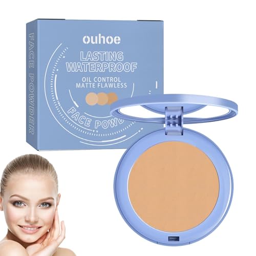 polvo Larga Duración 8g Mate Cara Beige Prensado, Fijador Resistente Al Agua, Polvo Compacto Impermeable