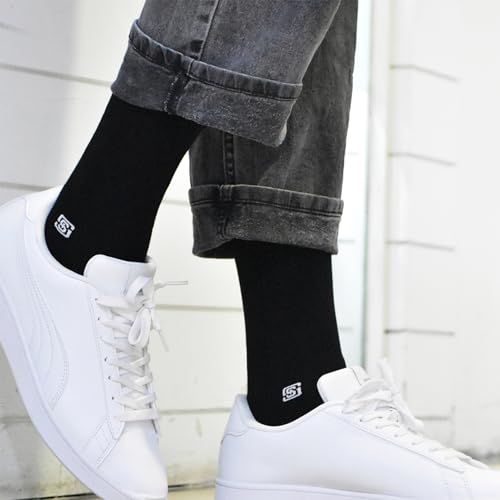 Image of The Sock Street Bamboo Crew Socks for Men Combo | Full Calf Length Premium Bamboo | Odour-Free, Breathable & Durable | Cushioned Base & Anti-bacterial | 3X Softer than Cotton Socks | Pack of 3