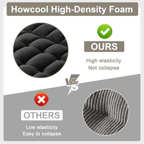Image of 3 in 1 Folding Convertible Sofa Bed, 55'' Pull Out Couch Bed with Side Pocket, Velvet Fabric Loveseat Sleeper Sofa with Adjustable Backrest, Easy Assembly, Perfect for Living Room, Black
