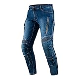 REBELHORN Herren Vandal broek Motorradhose, Blau Gewaschen, 36W / 34L EU