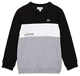 Lacoste Jungen Sj3792 Sweatshirts, Schwarz/Weiß/silberfarben, 5 Jahre