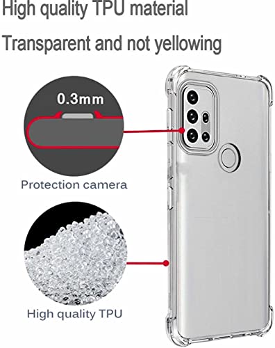 Image of Lustree Back Cover Transparent Case Compatible with Motorola G30 /G20 /G10 Power | Clear + TPU Case with 4 Corner Air Cushion Protection & Camera Protection | Slim& Stylus Cover