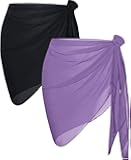 Women's Beach Sarong Wrap, Polyester Bikini Cover Up, Adjustable Swimsuit Skirt