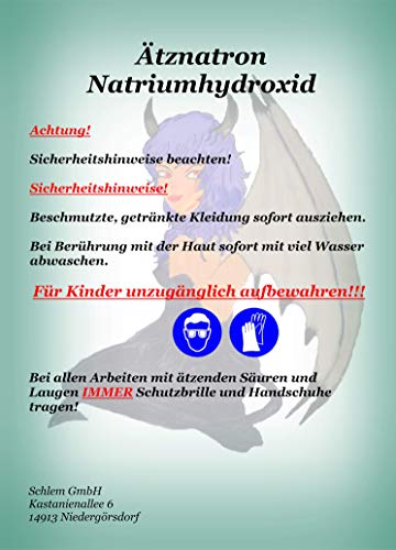 Preisvergleich Produktbild Schlem GmbH Ätznatron Natriumhydroxid Flocken NaOH Caustic Soda Seifennatron 1Kg