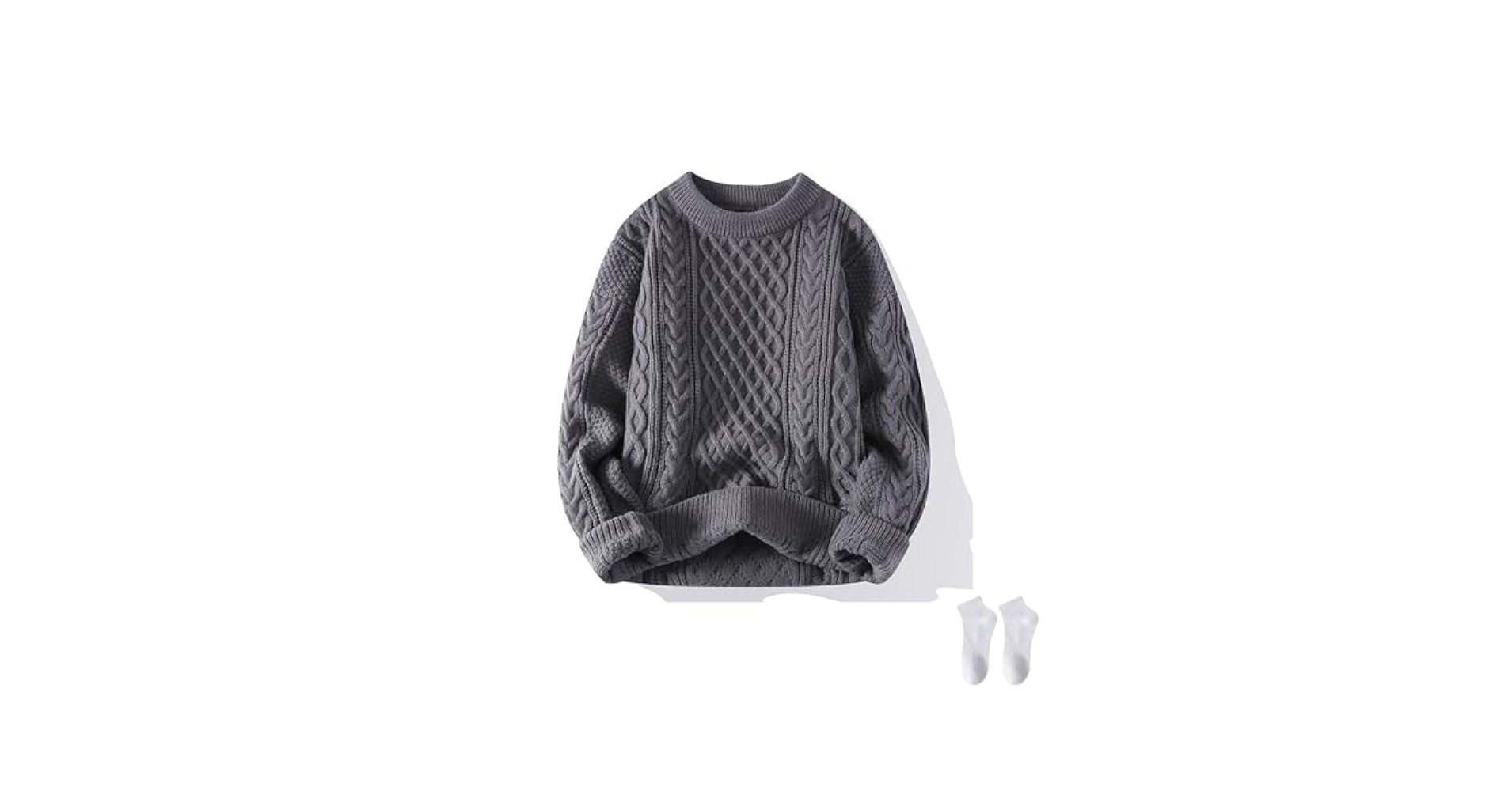 Cable Knit Sweater Vintage Pullover Sweater Casual Long