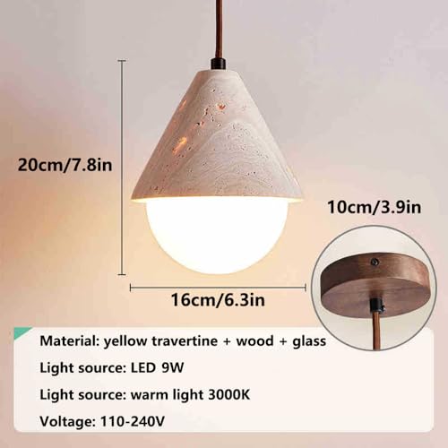 Lámpara led de travertino para iluminar tu rincón de lectura 7