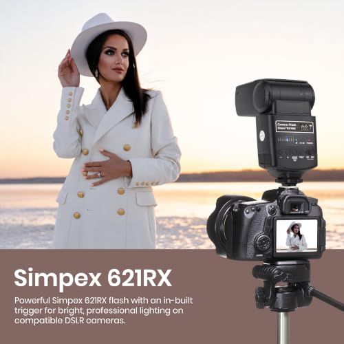 Image of Simpex 621RX Universal Electronic Flash Speedlite with In-Built Wireless Trigger | DSLR Camera Flash for Canon, Nikon, Pentax & Olympus | Standard Hot Shoe Mount | Adjustable Flash Output | High-Speed