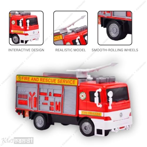 Image of Kids Mandi Electric Toys Bubble Fire Fighting Truck Bubble Car Toys Fire Engine Cartoon Toy Car with Music Light