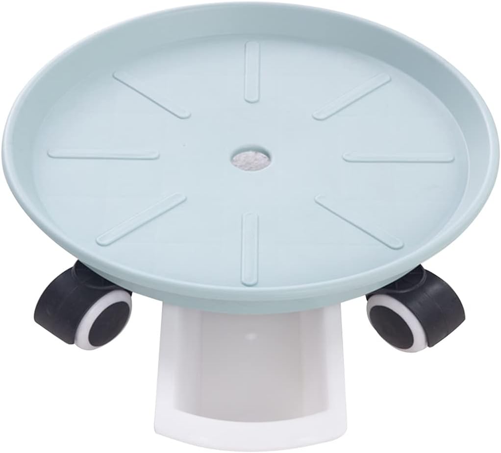Flower Pot Mover Dolly Balcony Round Flower Pot Tray with Universal Rollers Thickened Plastic Pallet Rack with Drip Tray Load-Bearing 50kg-100kg (Color : A Size : 30cm) (A 27cm)