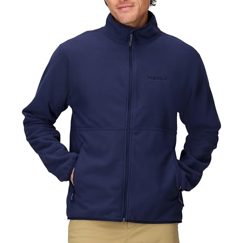 MARMOT Men's Rocklin Full Zip Fleece Jacket, Arctic Navy, Large