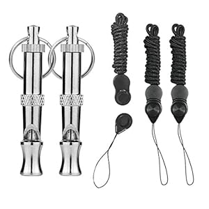 Altear Professionele ultrasone hondenfluitjes met Lanyards, verstelbare standplaats en gestandaardiseerde frequenties voor training en opvoeding van honden stoppen met blaffen en herinneren controle, 2 pakketten