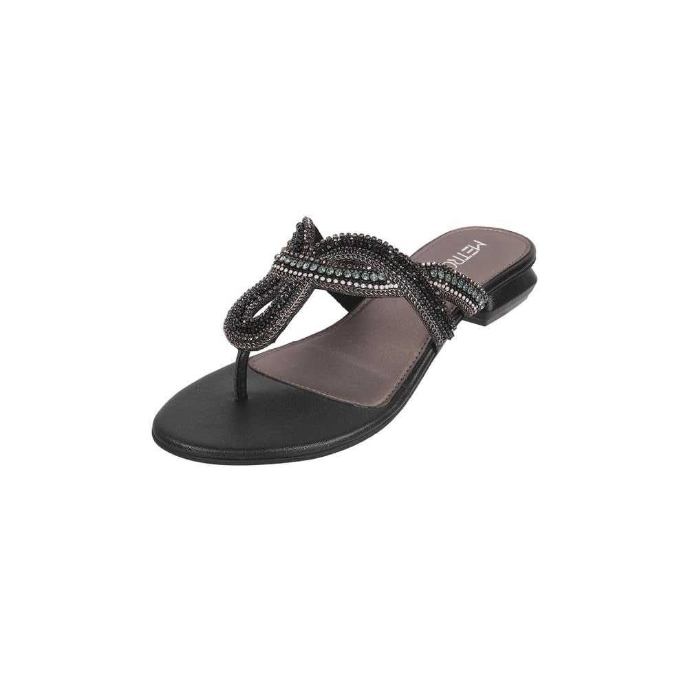 metro Women Beaded Ethnic/Fashion Slip-on Sandal-picture-25