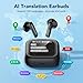 MINISO MS103 AI Translation Earbuds Real Time, Translation Earbuds for 134 Languages with LCD Touchscreen, Bluetooth 6.0 Language Translator Headphones for Travel, Business, Learning