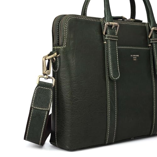 Image of Da Milano Leather Laptop Bag for Men & Women | Laptop Messenger Bag | Fits Up To 14 inch Laptop | Ideal for Office Purpose
