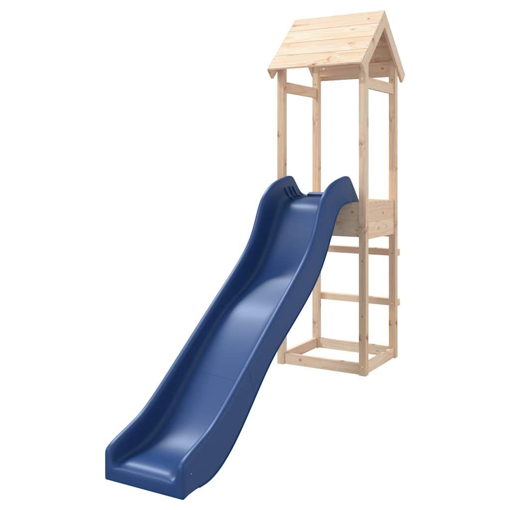 vidaXL Parco per bambini da esterno in legno massello di pino, set di altalene da giardino, casa giochi con scivolo, parco bambini in legno