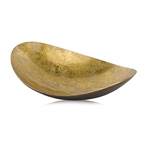 25+ Stunning Dark Feminine Decor Ideas for Your Room 6 Modern Day Accents Oblong Metallic Tray Bowl, 14 x 10.5 x 3.5 inches, Gold
