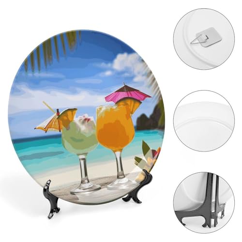 Plato decorativo de porcelana Bone China 7 pulgadas miniatura 4