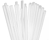 BAR-TY TIME! (250 Count) 7.75 Inch BPA-Free Plastic Drinking Straws (WHITE)