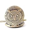 Father's Day Vintage Pocket Watch Antique Bronze Owl Necklace Quartz Clock with Chain Men Chiristmas Gift #4