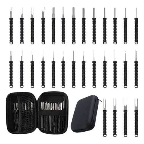 Werkzeug-Set zum Entfernen von Klemmstiften, robustes Autozubehör, Werkzeug zum Entfernen von Steckverbindern – für Auto, Motorrad, Verkabelung, Motor, Audio, Ventilator,...