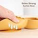 ROCCED Suction Plates for Baby, Silicone Plates with Suction for Baby Divided, Baby Spoon Fork Set for Toddler Baby Dishes Kids Utensils-Crab Yellow
