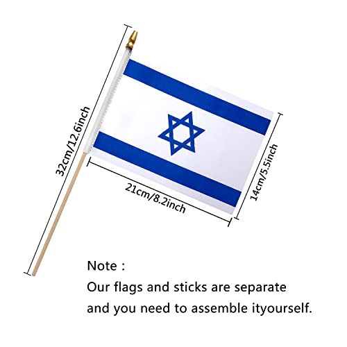 LoveVC Asia Asian 48 Countries Flags Set on Wood Stick Small Mini Hand Held Flag,5x8 Inch