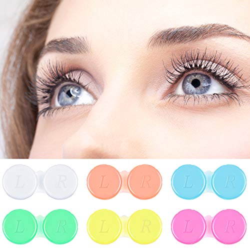 image for Elcoho 24 Pack Contact Lens Cases Contact Lens Holder Box Left/Right E