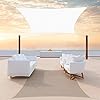 Colourtreectapr0814customsize11x11whitesunshadesailscanopyuvblockupf50squarecommercialstandardheavyduty190gsm3yearswarranty  Urban Country Home Decor Colourtree ctapr0814 custom size 11 x 11 white sun shade sails canopy uv block upf50 square commercial standard heavy duty 190 gsm 3 years warranty  urban country home decor