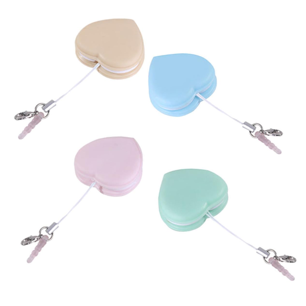 WOFASHPURET 4Pcs Heart Shaped Screen Cleaner Pendant Material Durable Wipe for Glasses Screens Lenses Convenient Pocket Easy to Carry Reusable