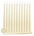 Hyoola 12 Pack Tall Taper Candles - 10 Inch Woolwhite Dripless, Unscented Dinner Candle - Paraffin Wax with Cotton Wicks - 8 Hour Burn Time