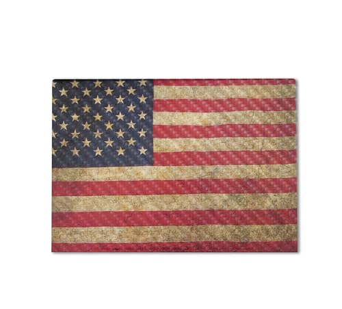 Image of Carbon Fiber Gaming Skin Compatible with HP Envy x360 16 inch (2023) - Vintage Flag - Premium 3M Vinyl Protective Wrap Decal Cover - Easy to Apply | Crafted in The USA by MightySkins