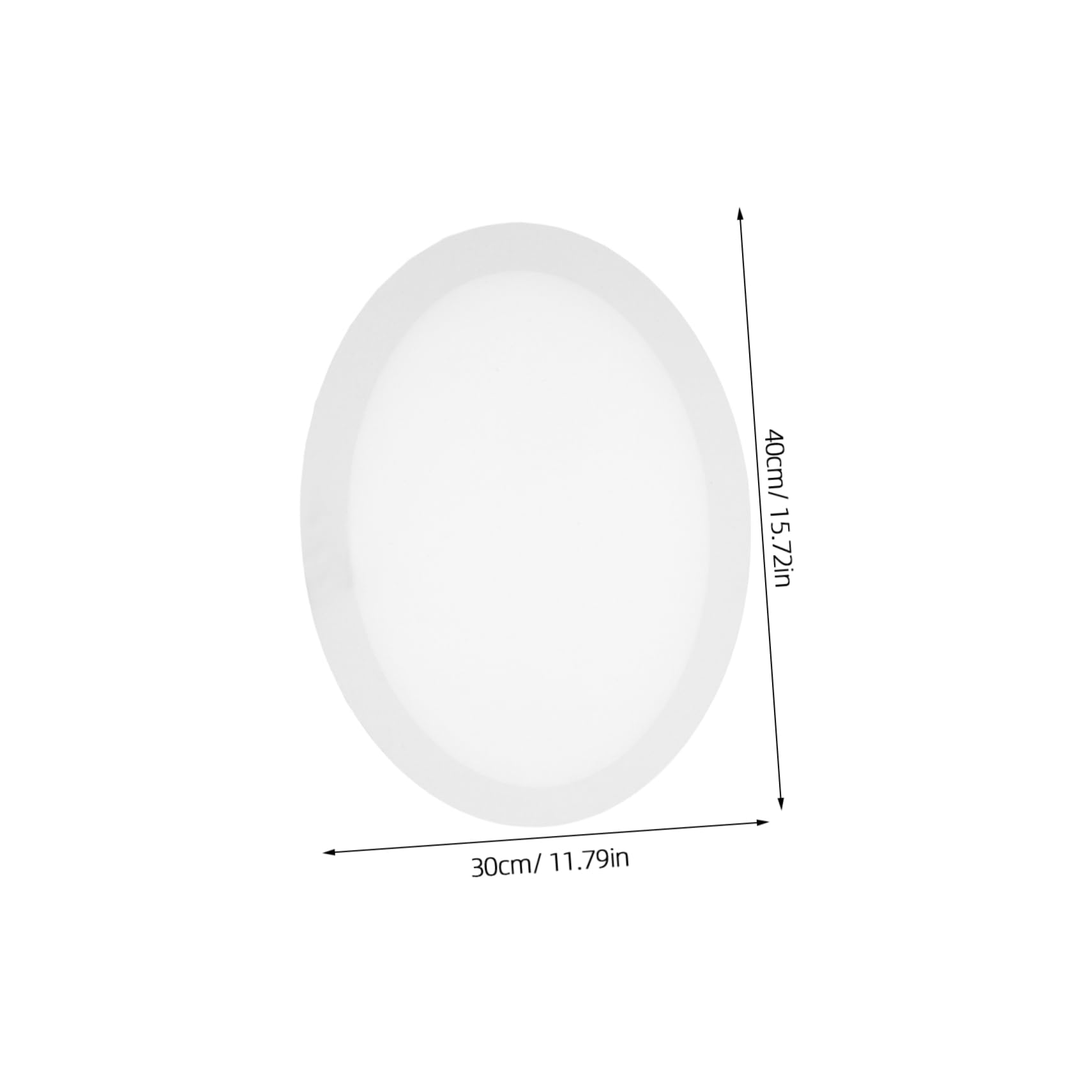 Tableau de Peinture Créative Ovale pour Élèves, Lot de 2, Blanc