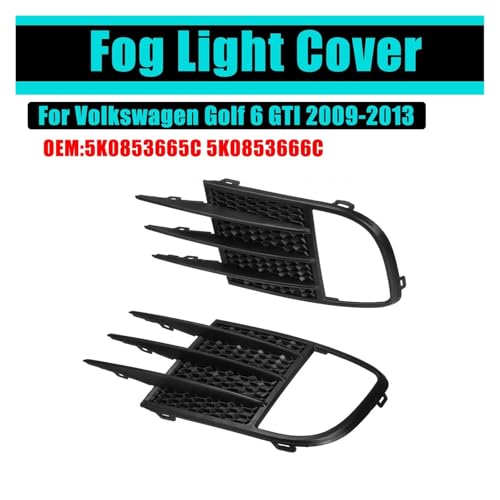 Rejilla de parachoques de nido de abeja Golf 6 con cubierta de luz antiniebla ABS 2